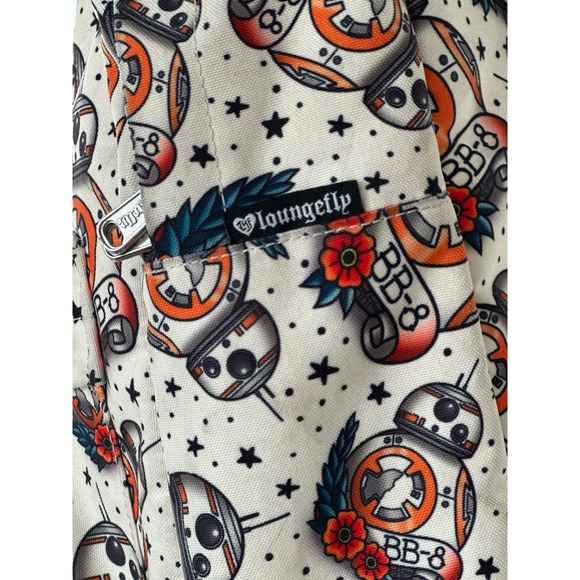Loungefly // Star Wars The Force Awakens BB-8 Tattoo Backpack - Picture 7 of 11